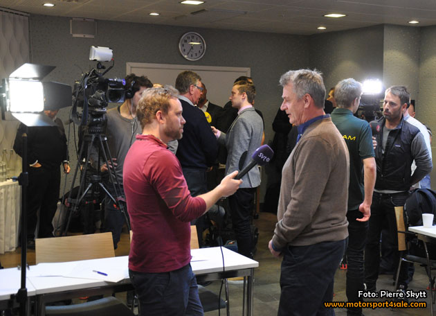 Stort intresse för pressträffen med Marcus Ericsson