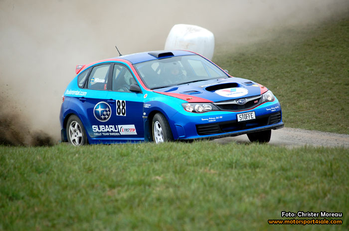 Poängställningen efter två deltävlingar i Sydsvenska Rallycupen 