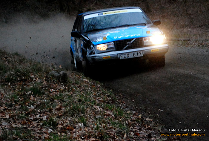 Poängställningen efter två deltävlingar i Sydsvenska Rallycupen 