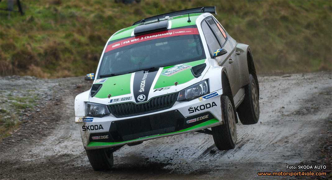 Pontus Tidemand efter fredagsetappen i Wales Rally GB