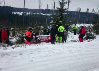 Kris Meekes avåkning på SS14 i Rally Sweden 2017