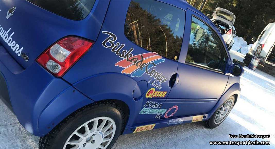 Albin Nordh till Rally Vännäs i uppdaterad Renault Twingo R2