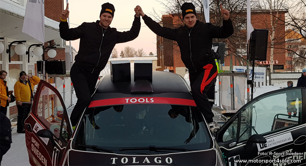 Pontus Åhman och Filip Wernefur tog klassegern i Rally Vännäs
