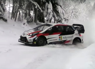 Kris Meeke pressar Yarisen inför Rally Sweden Kris Meek pressar Yarisen inför Rally Sweden