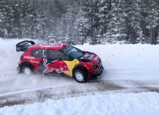 Världmästaren Sebastien Ogier testar inför Rally Sweden