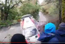Latvalas krasch i Wales Rally GB