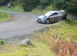 Teemu Suninens avåkning på SS13 i Wales Rally GB