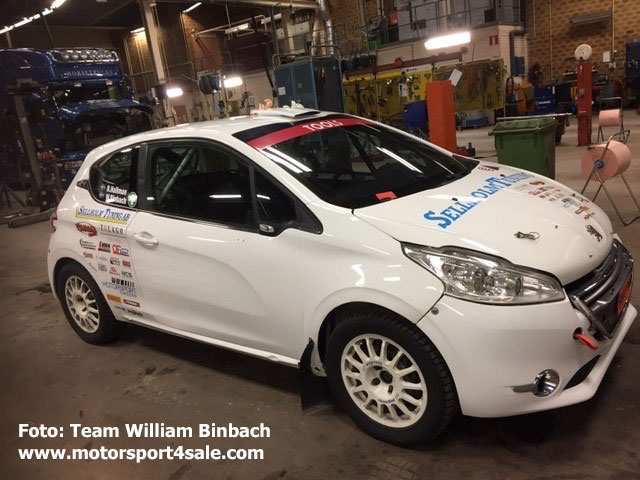 William Binbachs Peugeot redo för race