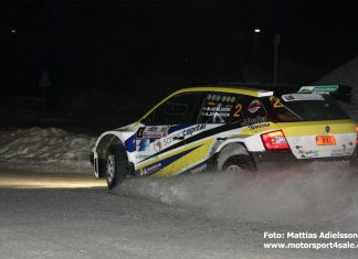 Mattias Adielsson leder Rally Vännäs efter fredagsetappen Mattias Adielsson
