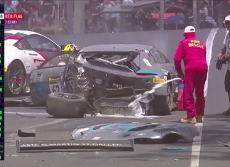 Kraschfest och känguru-skutt under tidskvalet till Bathurst 12 h Kraschfest och känguru-skutt under tidskvalet till Bathurst 12 Hour