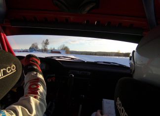 Incar Patrik Flodin och Göran Bergström SS11 Rally Vännäs