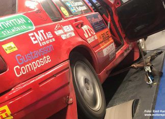 Emil Karlsson inför Slottssprinten Rally Light 2020 Emil Karlssons Volvo 940