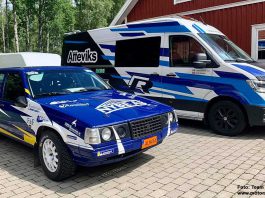 Jonas Kruse inför Slottssprinten Rally Light 2020 Volvo 940 som Jonas Kruse ska köra i Slottssprinten