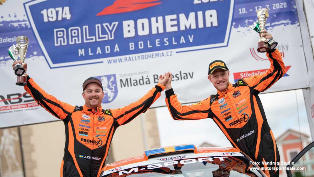 Dennis Rådström och Johan Johansson vann Rally Bohemia