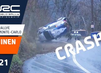 Teemu Suninens krasch på SS1 Rallye Monte Carlo 2021