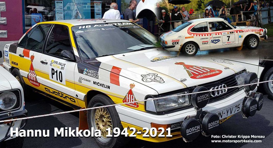 1983 års världsmästare Hannu Mikkola har avlidit