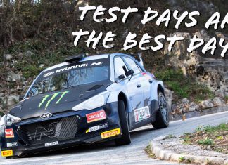 Film från Oliver Solbergs test inför Rally Sanremo