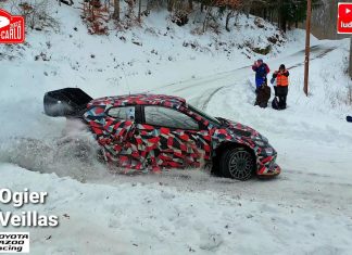 Ogier testar nya GR Yaris inför Rallye Monte Carlo