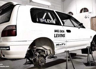 Andreas Levin inför hemmatävlingen LBC-Ruschen Andreas Levins Nissan Sunny