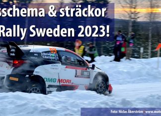 Tidsschema och sträckor för Rally Sweden 2023 Tidsschema och sträckor för Rally Sweden 2023