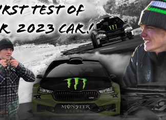 Oliver Solbergs efter sitt första test i sin nya Toksport-Skoda Rally2