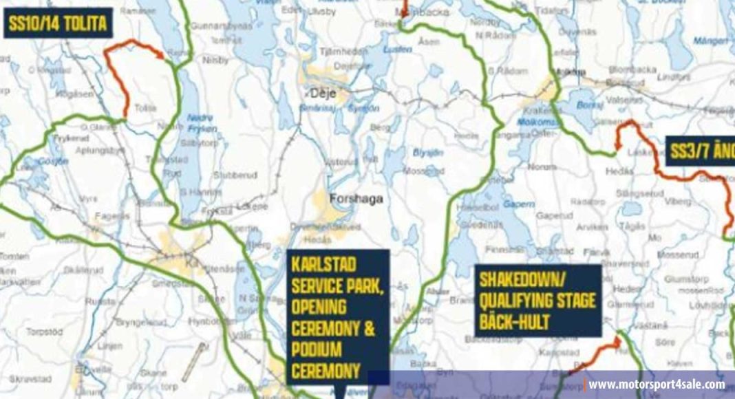 Kartan för Royal Rally of Scandinavia 2023