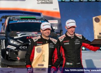 Elfyn Evans efter segern i Rally Sweden 2025 Elfyn Evans efter segern i Rally Sweden 2025